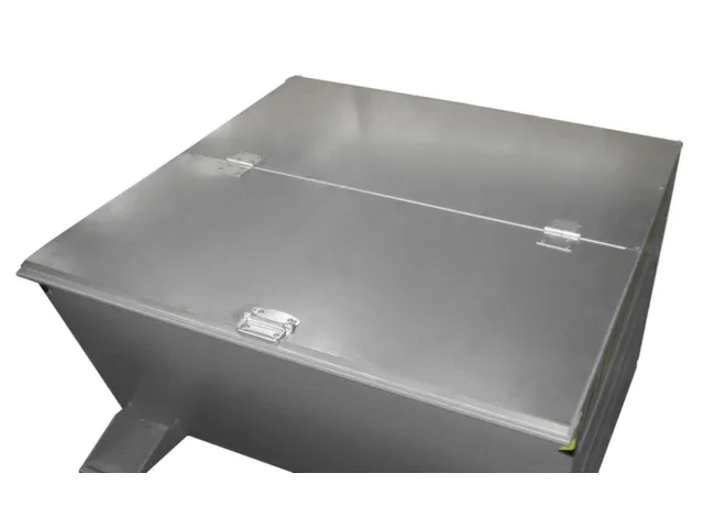 2-dlg. klapdeksel,staal,v. kiepbak 0,5m³,BxD 800x1370mm,verzinkt