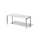 bureau HxBxD 740x1800x800mm blad grijswit 4-voeten zilverkleurig