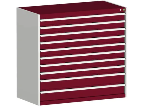 ladekast HxBxD 1200x1300x750mm 10laden zware lasten RAL7035 RAL3004