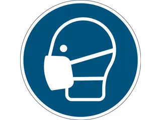 Verwijderbare vloersticker mondmasker - 1