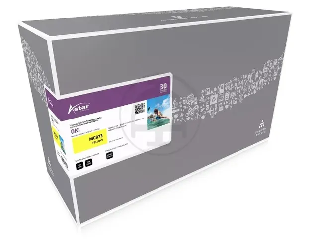 AS20353 ASTAR OKI 45862814 MC Toner geel HC rebuilt 10.000pagina's
