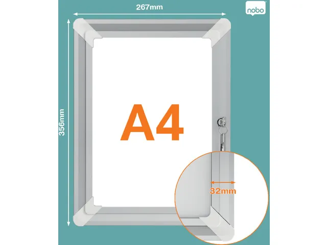 clicklijst Premium Plus, en aluminium, verrouillable, ft A4