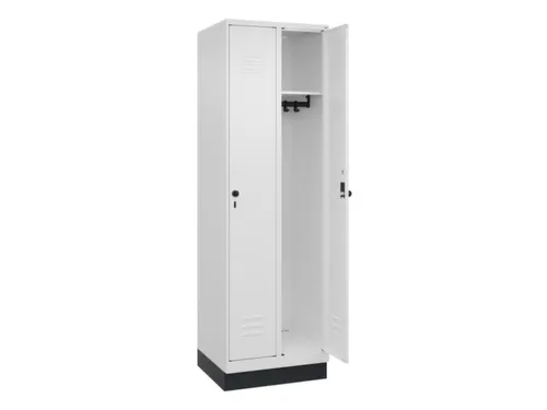locker,HxBxD 1950x600x500mm,2vak,vak B 300mm,draaigrendel,sokkel