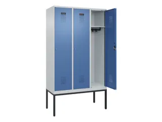 locker,HxBxD 2120x1200x500mm,3vak,vak B 400mm,cil.-slot,voetonderstel - 1