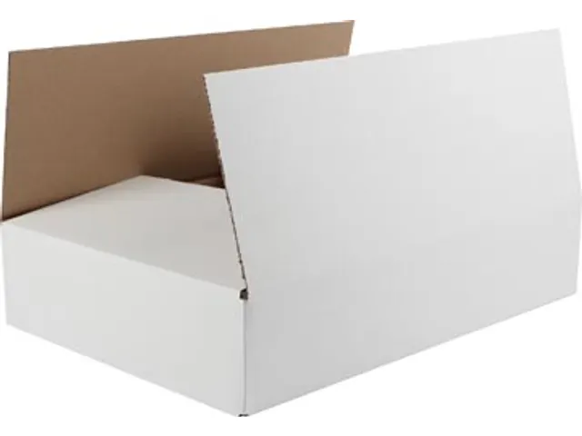 Boîte d'expédition, cannelure, blanc, ft 430 x 320 x 90 mm