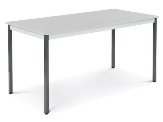 Tafel Vierkant 180x80 Cm Rechthoekig Frame Antraciet Blad Grijs