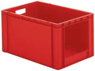 Euronorm-stapelbak 61 Liter Rood 320x600x400mm Wanden/bodem Gesloten - 1