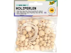 Houten Parels Natuur Blister 84 Stuks Assorti