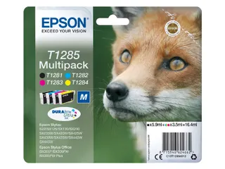 Epson T1285 Inktcartridges Multipack Zwart + 3 Kleuren - 1