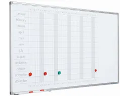 Magnetisch Planbord 60x120cm Softline 8mm Jaar Engels