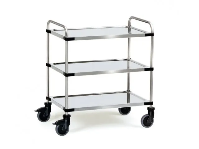 Roestvrijstalen Wagens 5005 150kg 800x500mm 3 Etages