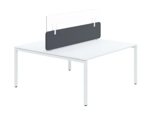 hygiënescherm 270x800mm v. tafelscheidingswand PMMA frame staal wit