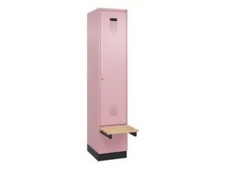 locker met bank,HxBxD 1950x400x815mm,1vak,vak B 400mm,cilinderslot - 2
