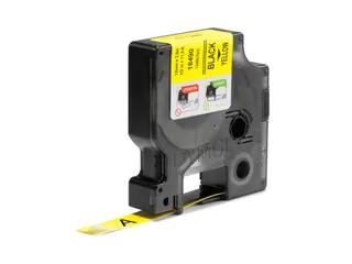 Labeltape Dymo Rhino 18490 Nylon 12mmx3.5m Zwart Op Geel - 4