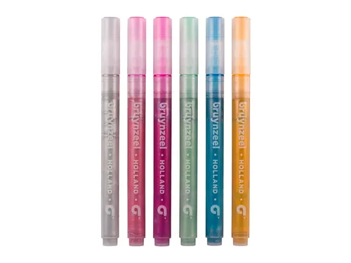 Viltstiften Bruynzeel Kids glitter 6 kleuren