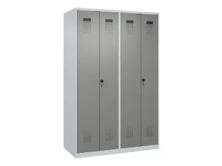 PBM-locker,HxBxD 1850x1200x500mm,4vak,vak B 300mm,draaigrendel - 2