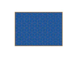 Placemat 45x32cm PVC Hexagon Blauw-Bruin 6 Stuks
