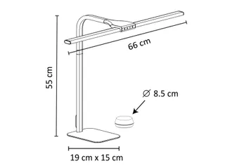 Bureaulamp Unilux Strata base led wit - 7