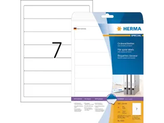 Herma 5090 Rugetiket smal 192x38mm Wit permanent klevend 175 stuks - 2