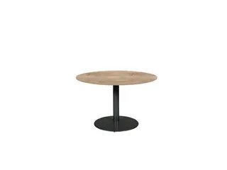 Linesto vergadertafel 120cm rond honey castello 25mm zwart - 1