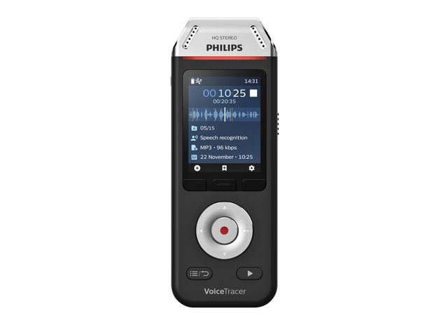 Digital voice recorder Philips DVT 2810 voor spraakherkenning | Dicteerapparatuur.be
