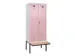 locker met bank,voor scheiding van kleding,HxBxD 2120x800x815mm,2vak