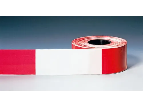 afzettape,band LxB 500mx80mm,PE,rood/wit