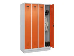 locker,HxBxD 1950x1200x500mm,4vak,vak B 300mm,cil.-slot,sokkel