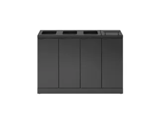 Bica Basic 883 Afvalscheidingsunit 4x45 liter Antraciet - 2