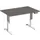Elektrisch ihv bureau,HxBxD 630-1280x1200x800mm,blad onyxgrijs