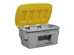 strooigoedbak,700l,HxBxD 930x1400x1070mm,PE,grijs,deksel geel