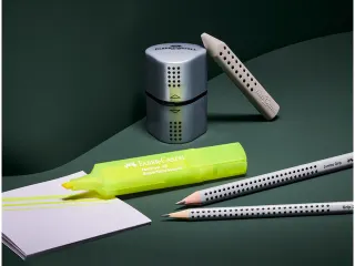 puntenslijper Faber-Castell GRIP Trio zilver op blister - 3