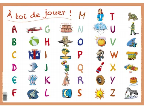 Bureauonderlegger Aris 42 x 30 cm het Alfabet FR