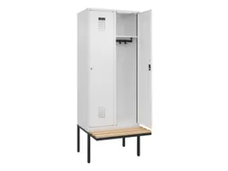 locker met bank,HxBxD 2120x800x815mm,2vak,vak B 400mm,cilinderslot