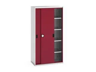 werkplaatskast 2000x1050x550mm 4xStalen bodem RAL7035 front RAL3004 - 1