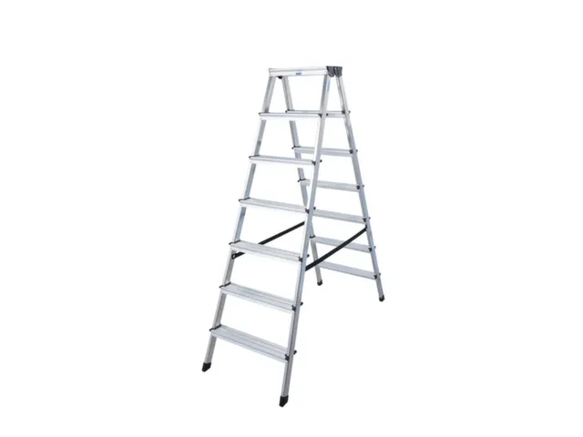 Lichte Universele Trapladder Tweezijdig L 1 64m H 1 29m 2x7treden