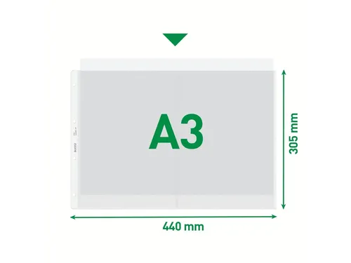 Showtas Leitz 4723 A3 4-gaats PP 0.13mm gestructureerd