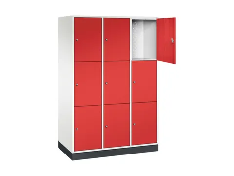 grootvolume-lockersysteem,HxBxD 1950x1220x600mm,3x3vakken,cil.-slot