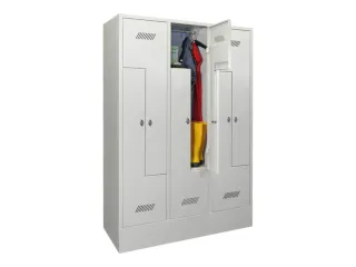Z-garderobekast,HxBxD 1850x1200x500mm,RAL7035,front RAL7035 - 2