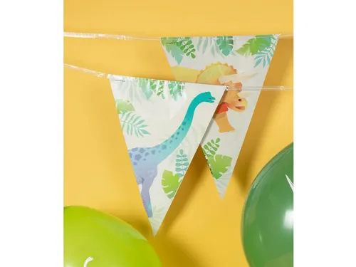 Vlaggenlijn 10 meter Party Flags foil Dino