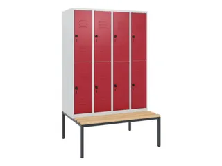 Dubbeldekse dekenkist,HxBxD 1950x1200x815mm,4x2vak.,vak B 300mm - 1