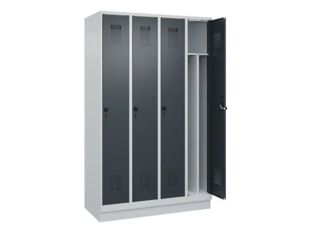 locker voor scheiding van kleding,HxBxD 1950x1200x500mm,4vak