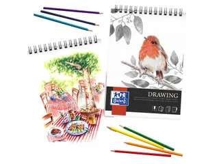 Tekenblok Oxford Drawing A4 50 vel 160 gram spiraal - 3