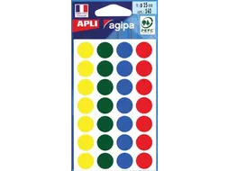 Etiket Assorti Rond Ø15mm 140ST