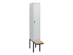 locker met bank,HxBxD 1950x300x815mm,1vak,vak B 300mm,draaigrendel