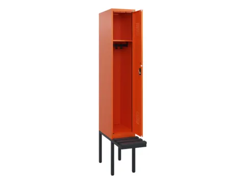 locker met bank,HxBxD 1950x300x815mm,1vak,vak B 300mm,cilinderslot