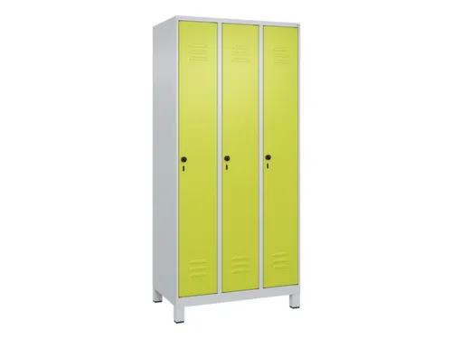 locker,HxBxD 1950x900x500mm,3vak,vak B 300mm,draaigrendel,voeten