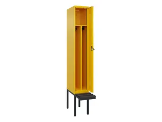 locker met bank,voor scheiding van kleding,HxBxD 2120x300x815mm,1vak - 1