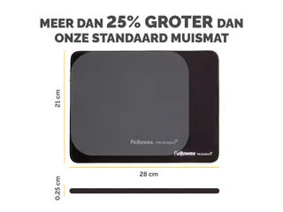 Muismat Fellowes Breyta XL zwart 21x28cm - 10