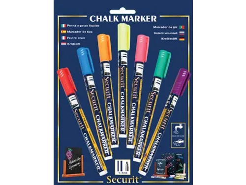 Krijtmarker Small, Blister Met 7 Stuks In Geassorteerde Kleuren